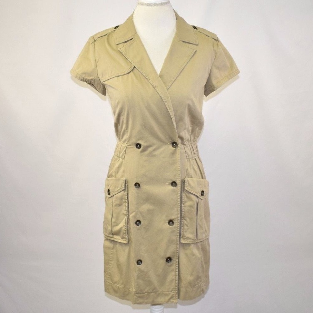 Rag & Bone New York Dress 8 Khaki Shirtdress